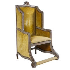 Louis XV Style Bergere or Armchair of Unusual Form, France, circa 1890