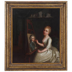 Rare 18th Century Portrait Painting of Rosalba Carriera 4