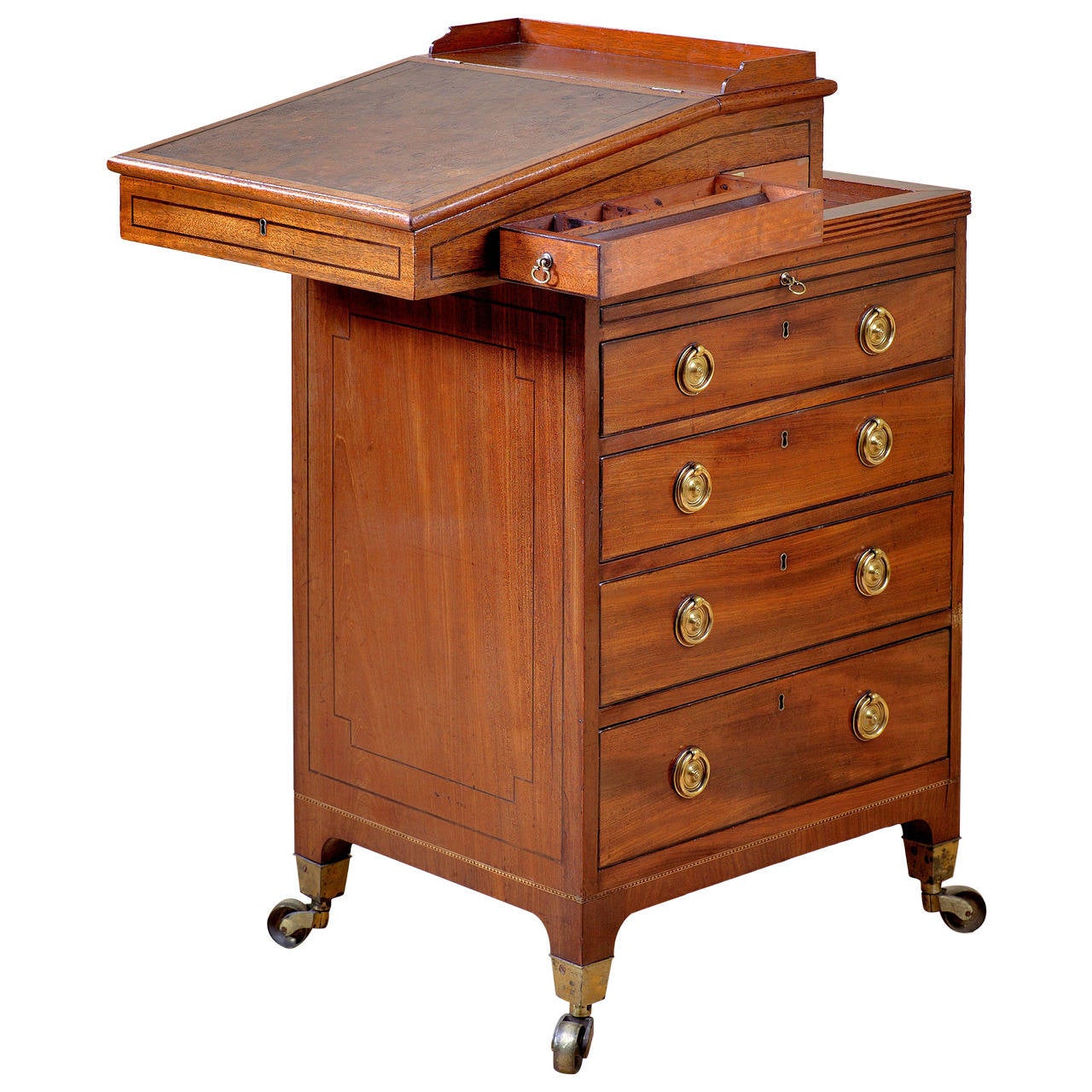 Sheraton Mahogany Davenport For Sale at 1stDibs