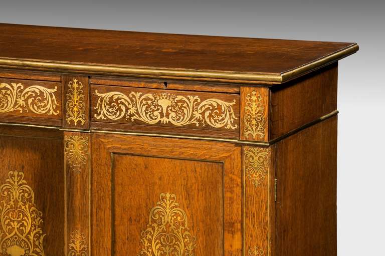 A Regency Brass Inlaid Chiffonier In Excellent Condition For Sale In London, GB