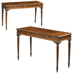 Pair of Italian Carved Consoles Tables