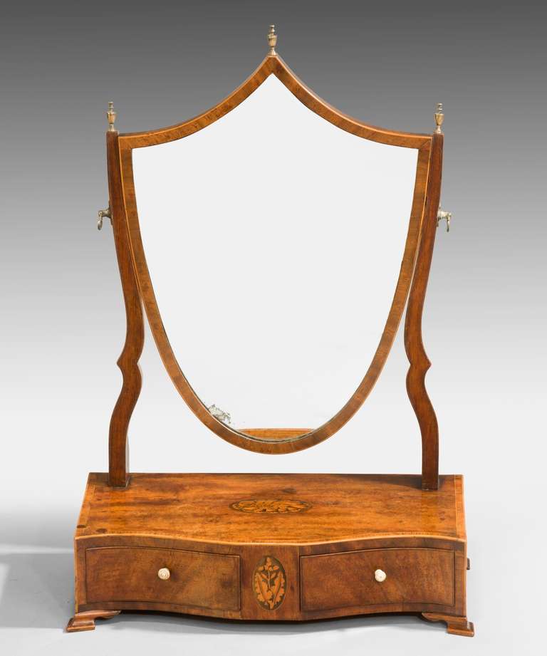 Sheraton Mahogany Toilet Mirror