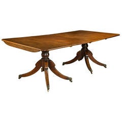 Regency Two-Pillar Dining Table