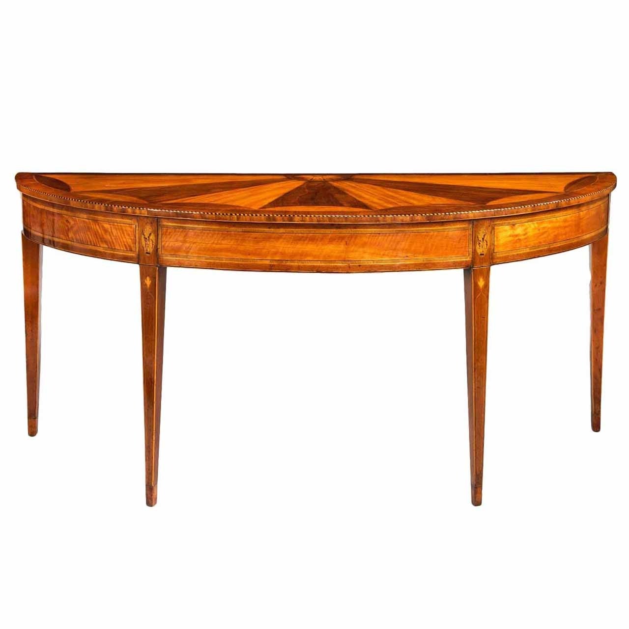 Sheraton Satinwood and Sycamore Console Table For Sale