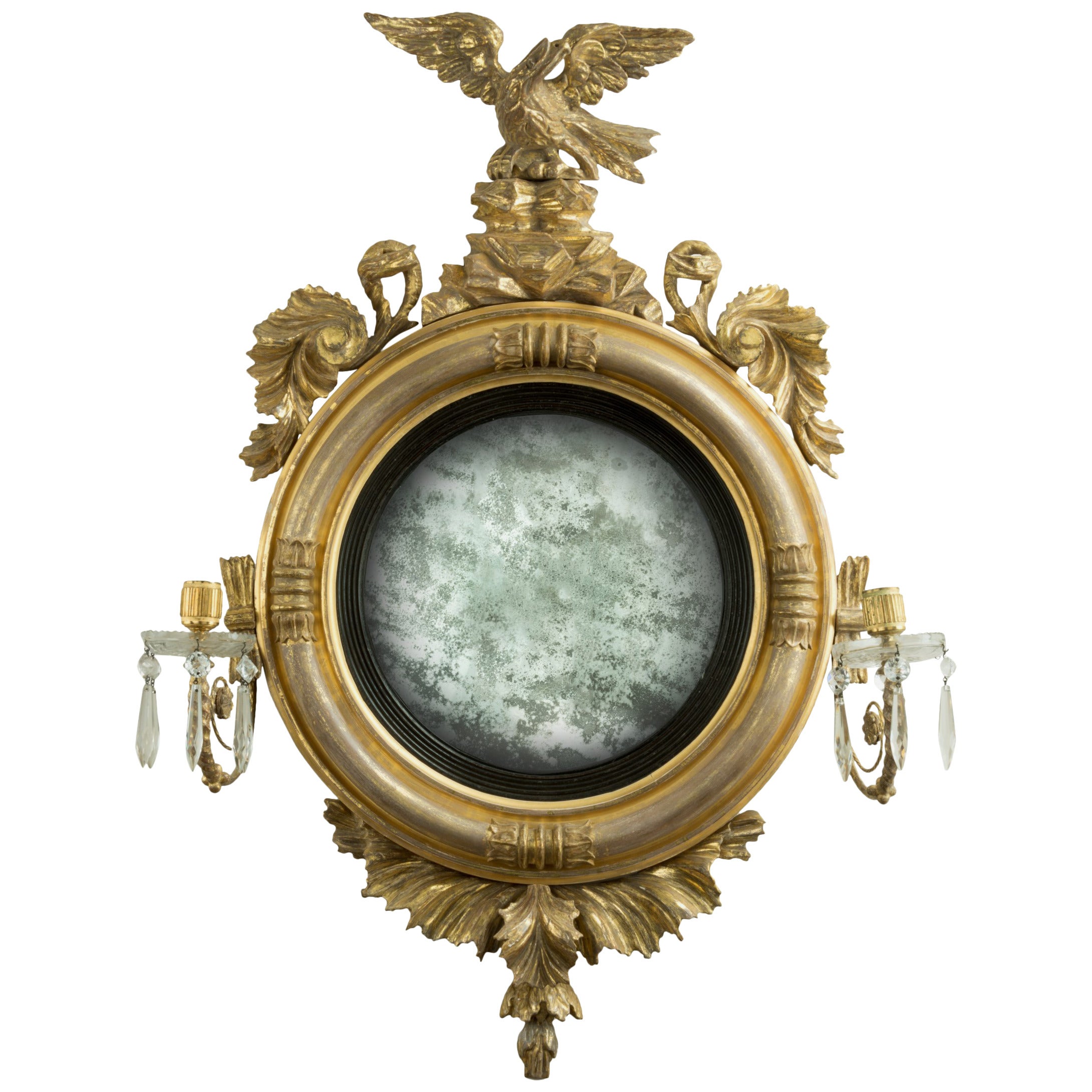 Regency Convex Mirror For Sale
