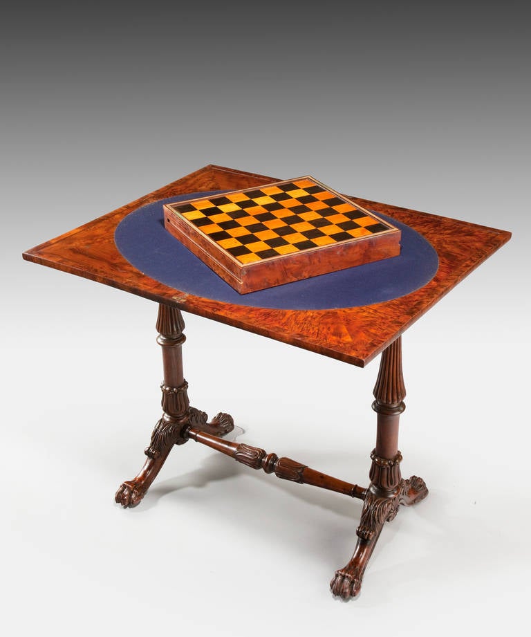 English 19th Century Yew Games Table