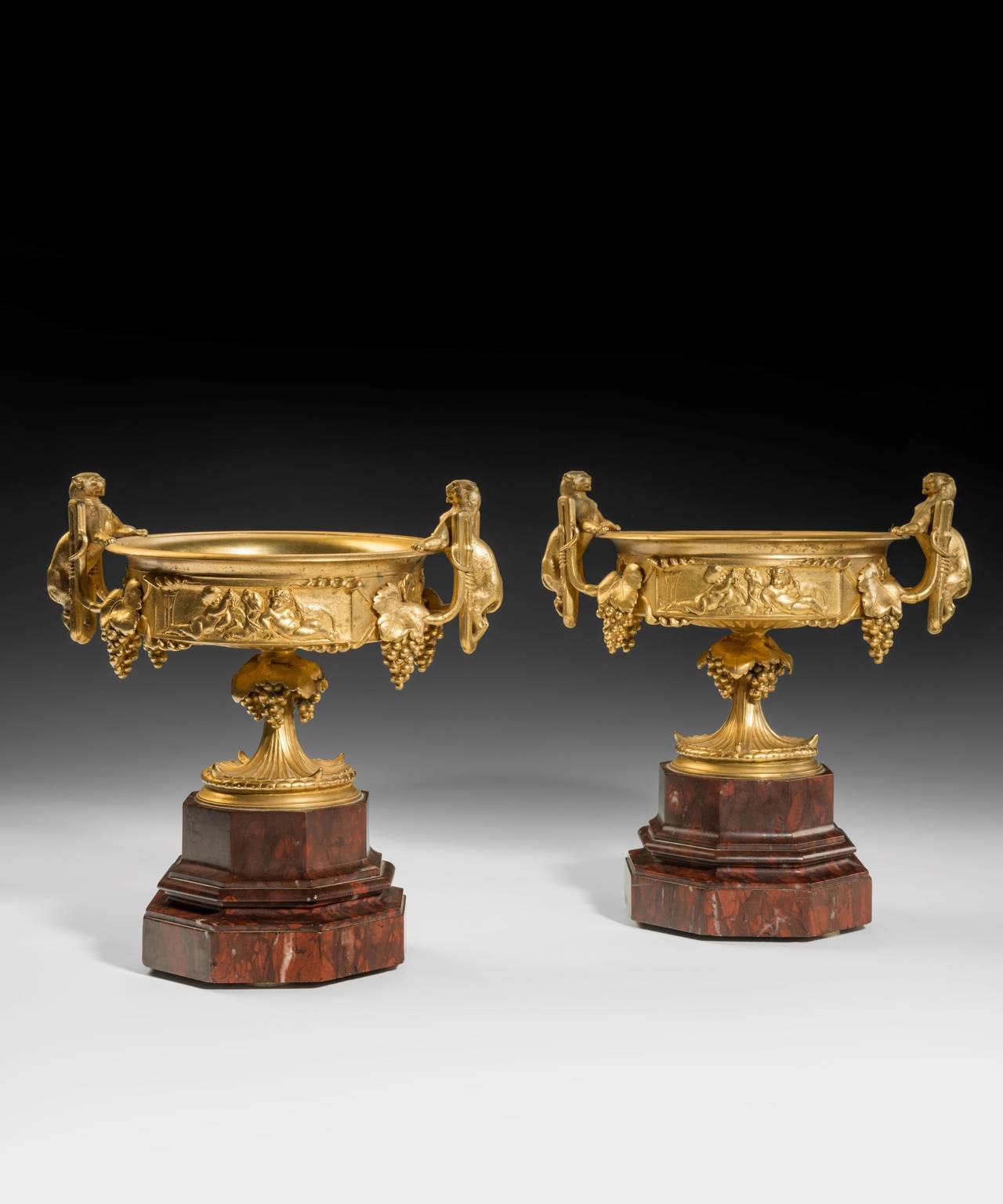 Pair of 19th Century Ormolu Tazzas