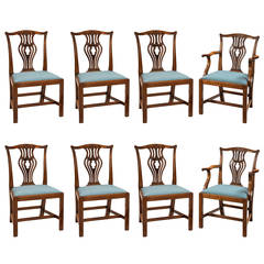 Set of Eight Chippendale Dining Chairs