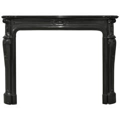 Antique 19th Century Black Marble Louis XV Fireplace Mantel Antique 19th Century Black Marble Louis XV Fireplace Mantel