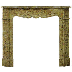 Lovely Colourful Marble Breche D
Alep French "Pompadour" Style Fireplace Mantel