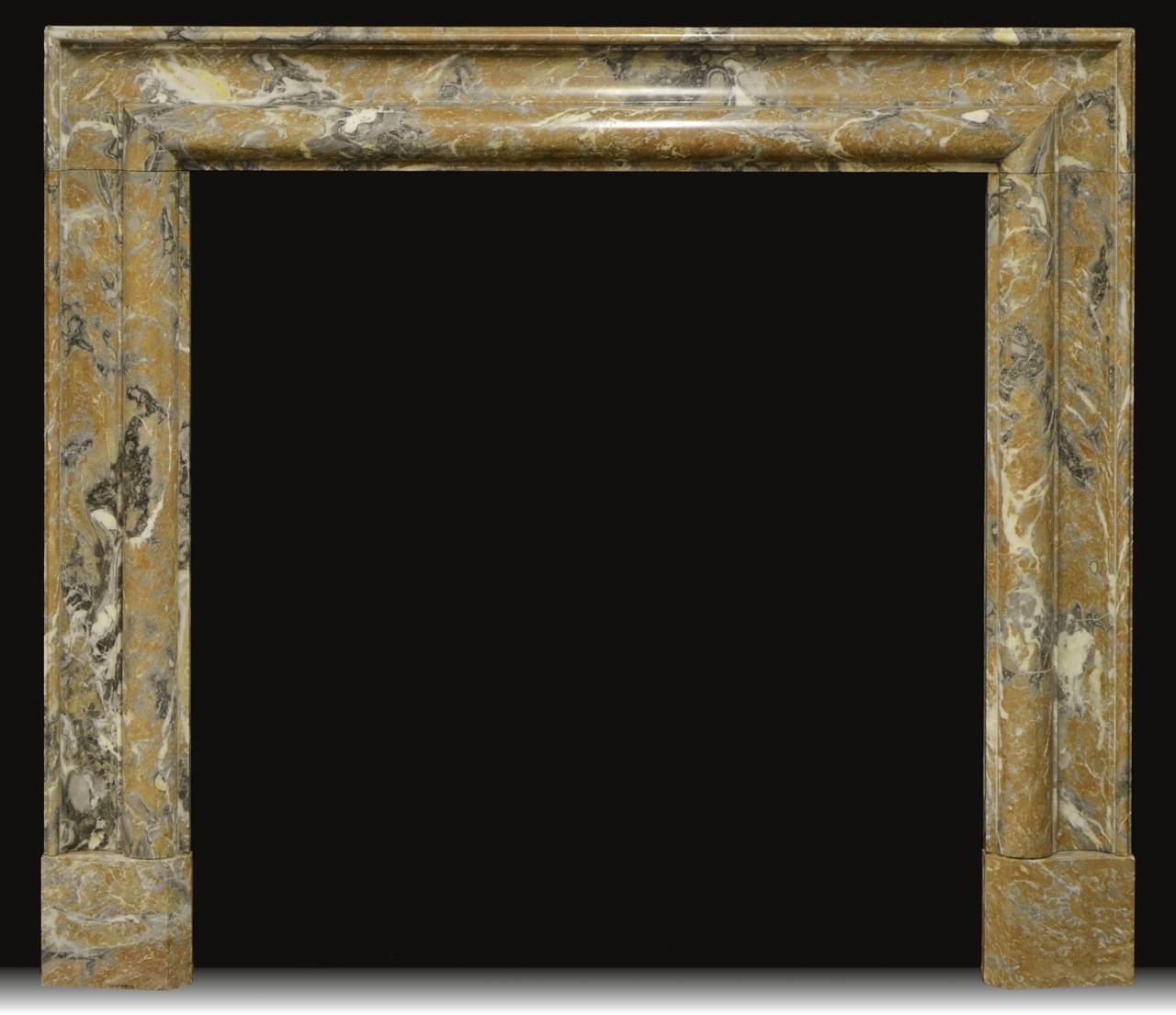 19th Century Rouge Royal Marble Bolection Fireplace Mantel