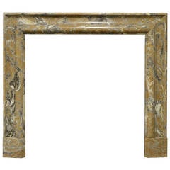 19th Century Rouge Royal Marble Bolection Fireplace Mantel