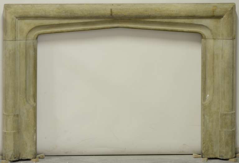 Dutch 19th Century Sandstone Fireplace in the Tudor Manner