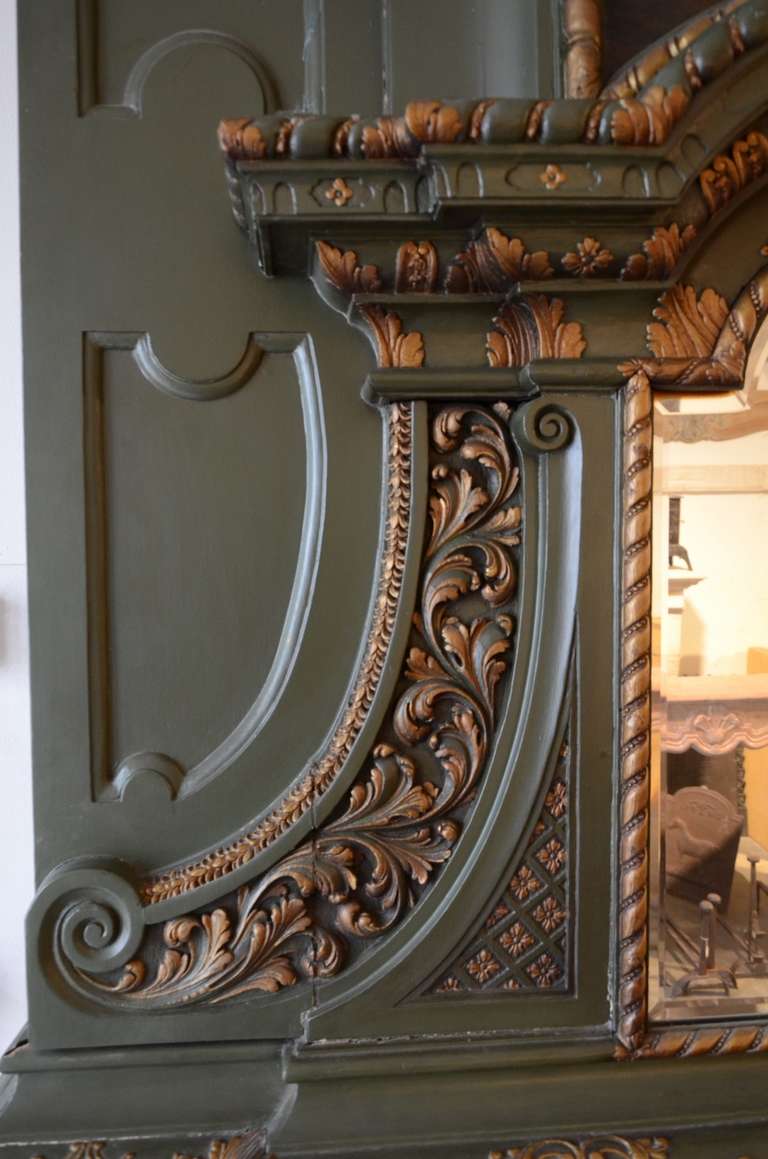Exceptional Antique Wooden Fireplace, 18th Century For Sale 4