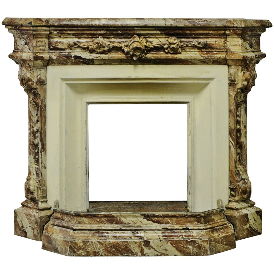 Small 19th Century Cast Iron Fireplace