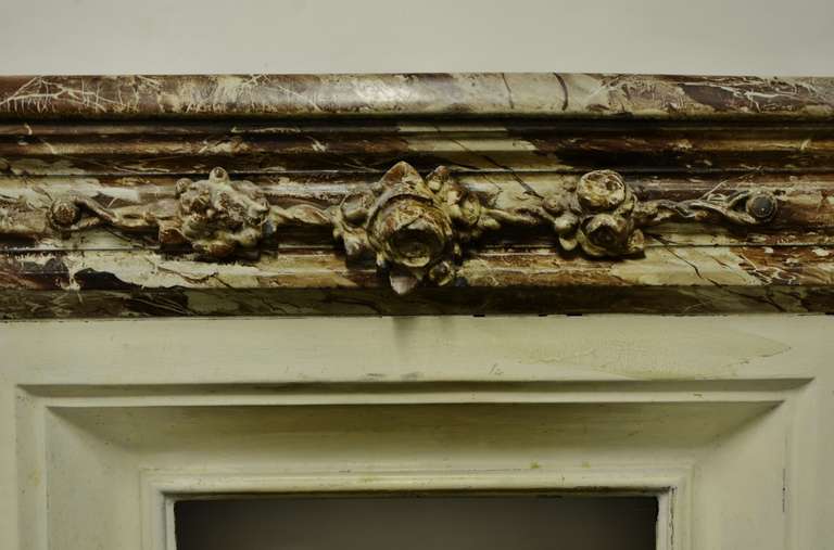 French Small 19th Century Cast Iron Fireplace For Sale