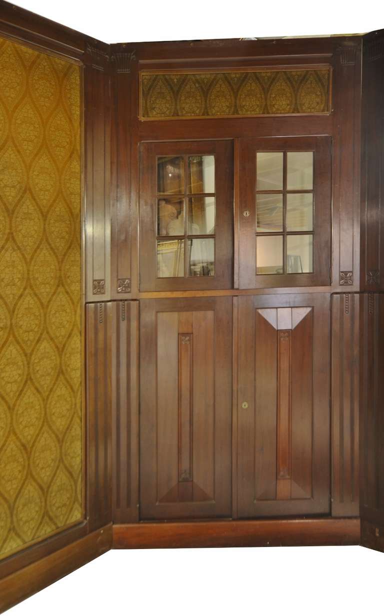 Mahogany and Fabric Panelled Room, Designed by Jac. van den Bosch For Sale 1