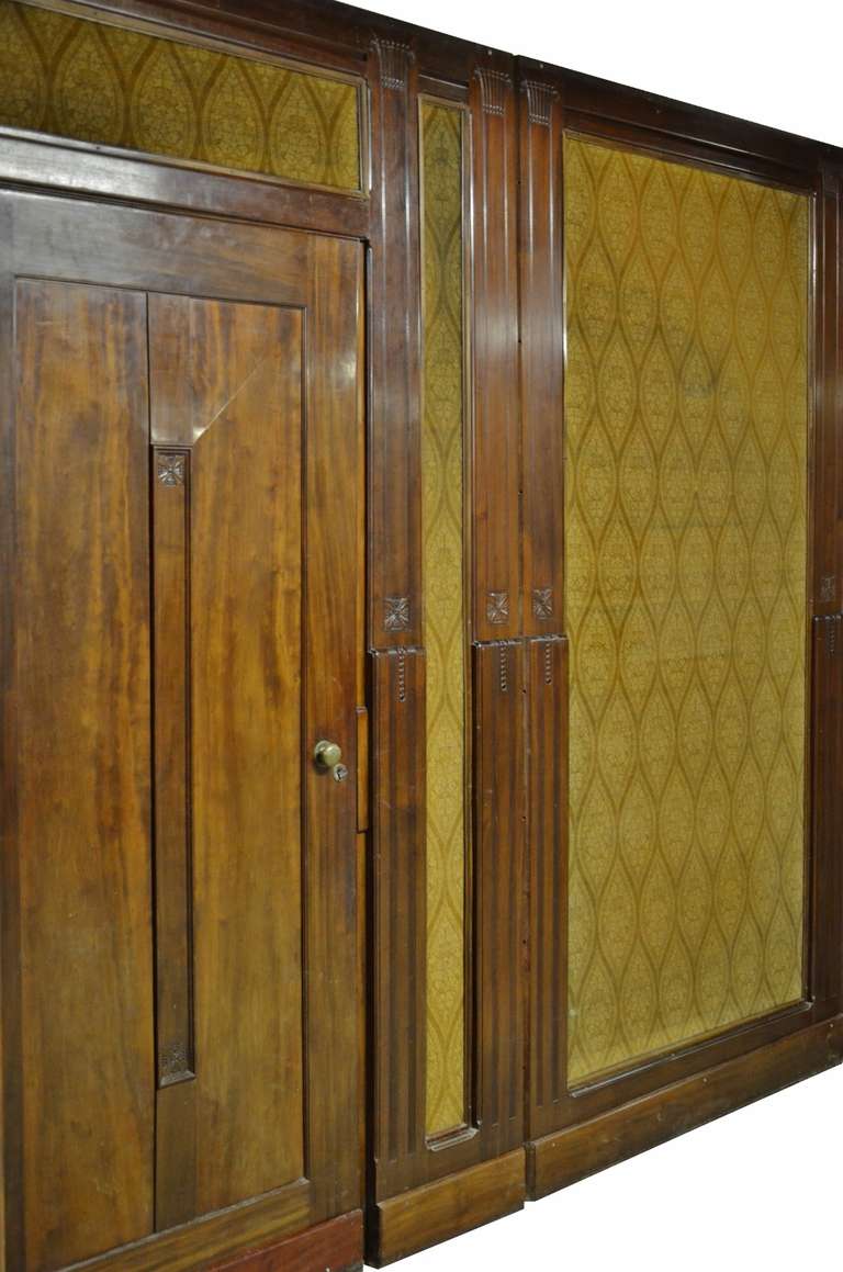20th Century Mahogany and Fabric Panelled Room, Designed by Jac. van den Bosch For Sale