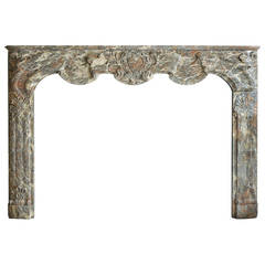 Rouge Royal Marble Louis XV Fireplace Mantel 3