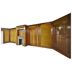 Mahogany and Fabric Panelled Room, Designed by Jac. van den Bosch 6