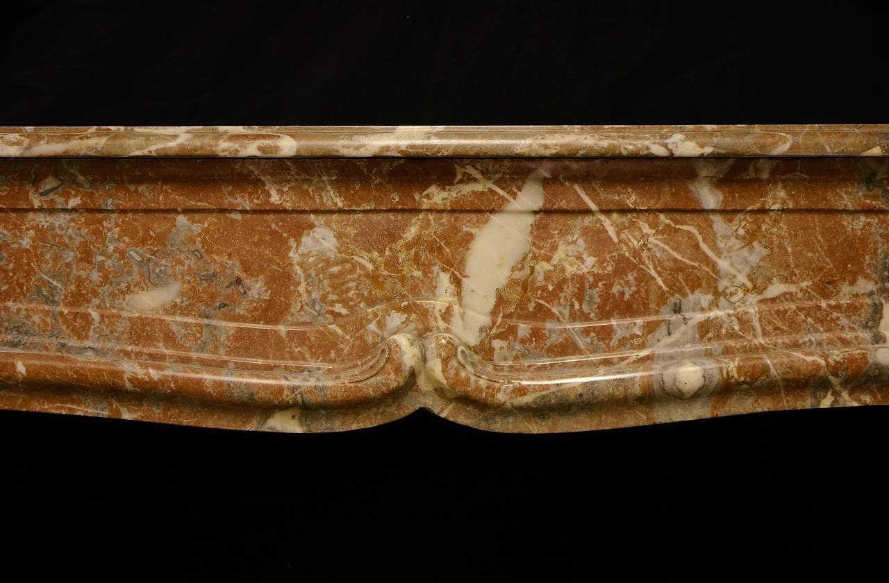 French 19th Century Red Marble Louis XIV Fireplace Mantel