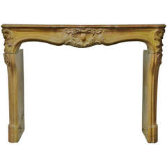 French Limestone Louis XV Fireplace 8