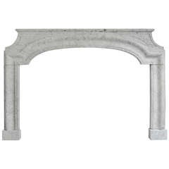 18th Century Dutch White Marble Bolection Fireplace Louis XIV 5
