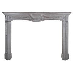 Perfect Italian Fireplace, 18th Century Louis XIV Mantel in Grey Sandstone