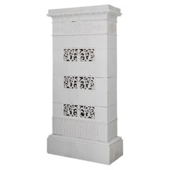 Antique Dutch White Porcelain Tile Stove, Martin of Zeist, circa 1880