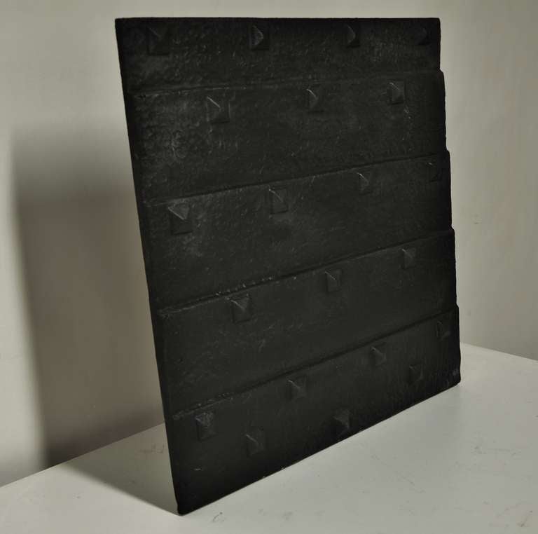 Cast Iron Rivitted Fireback Gothic Style 2