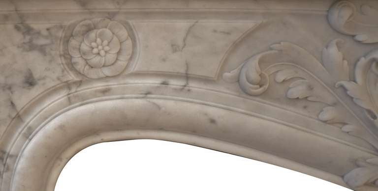 louis xv marble fireplace mantel