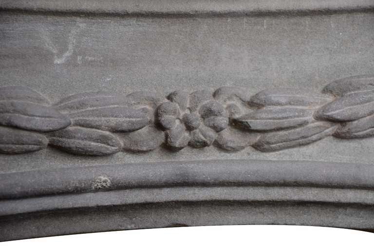 Perfect Italian Fireplace, 18th Century Louis XIV Mantel in Grey Sandstone 4