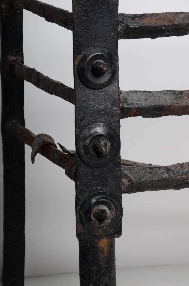 Iron Antique Fire Grate/Bucket, 17th Century Dutch