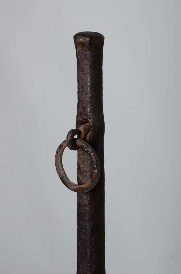 French 17-18th C.   Andirons In The Gothic Manner For Sale