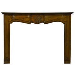 18th c. Louis XV Cherry Wood Antique French Fireplace 6