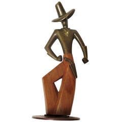 Hagenauer Bronze and Wood Cowboy