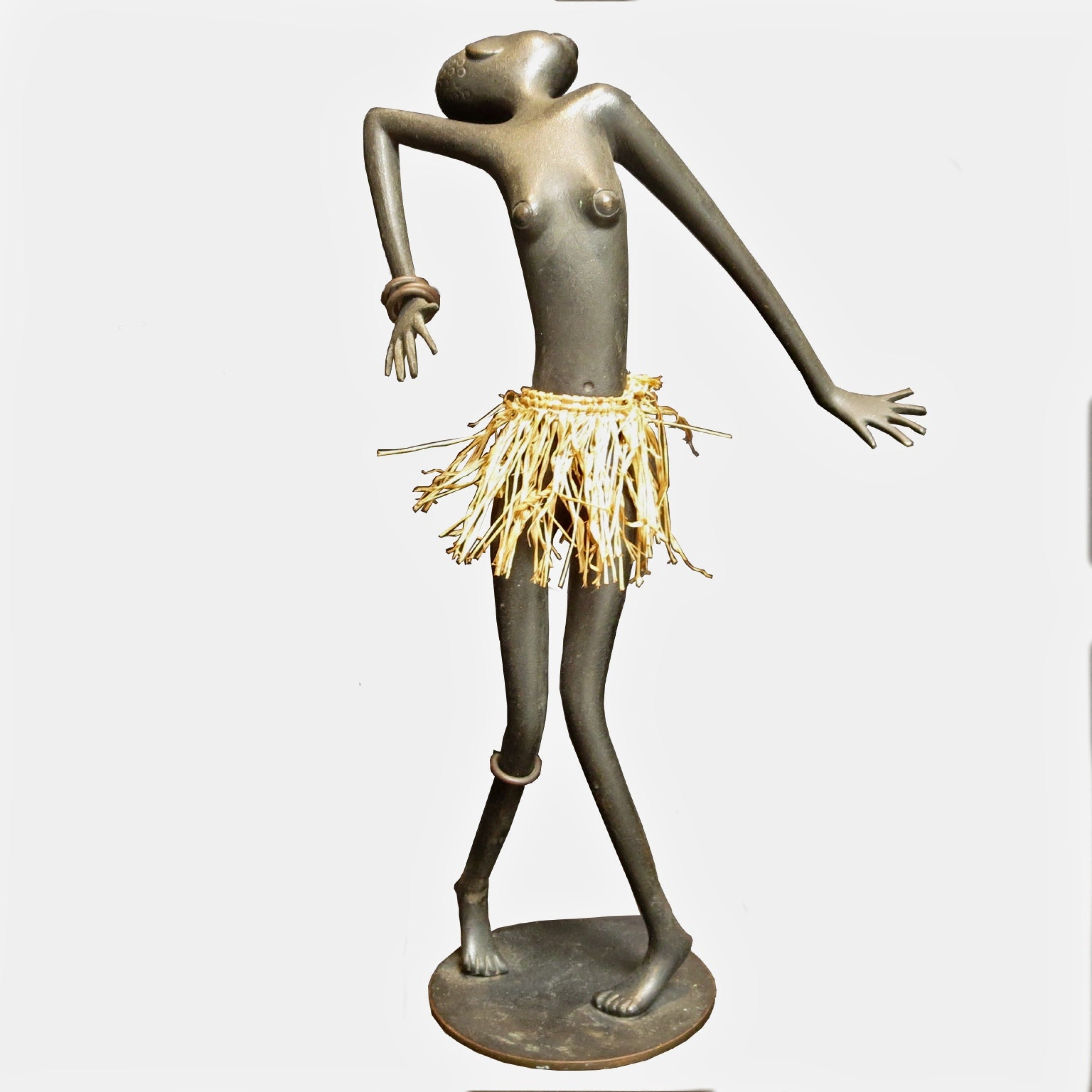 Bronze African Dancer Sculpture by Karl Hagenauer