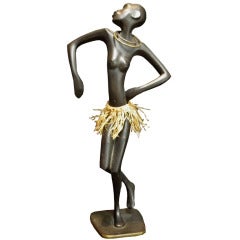 Bronze African Dancer Sculpture by Karl Hagenauer