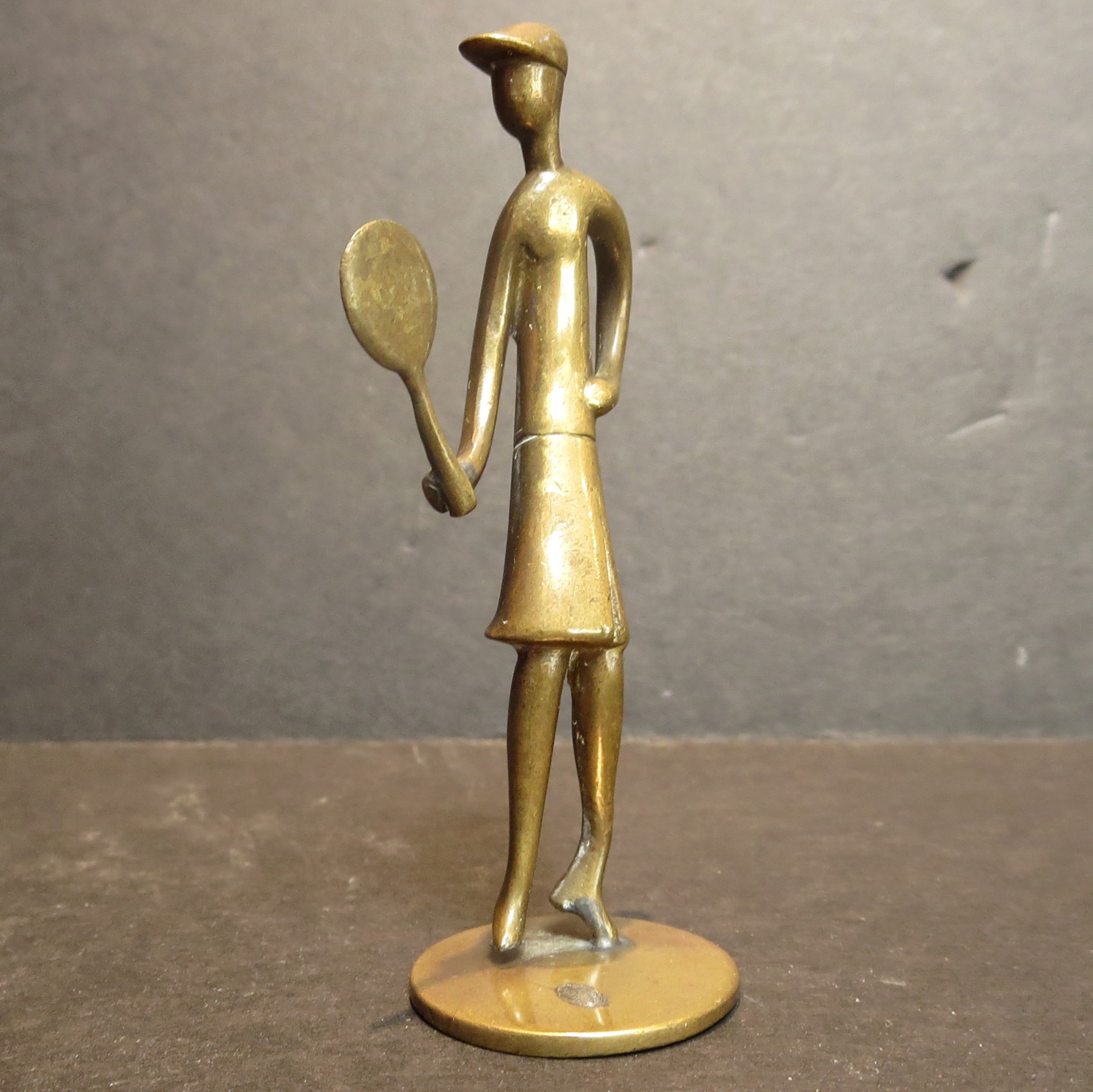 Bronze Tennis Player Sculpture by Karl Hagenauer