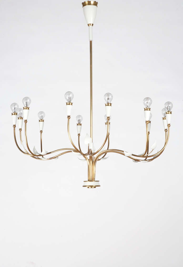 Mid-Century Modern Pair of 1950s Chandeliers by Strada For Sale