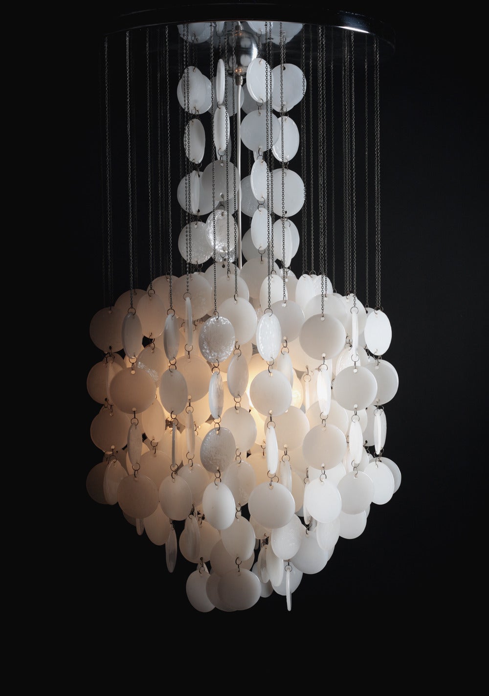 Mid-Century Modern 1970s Glass Chandelier by Carlo Nason for Mazzega For Sale