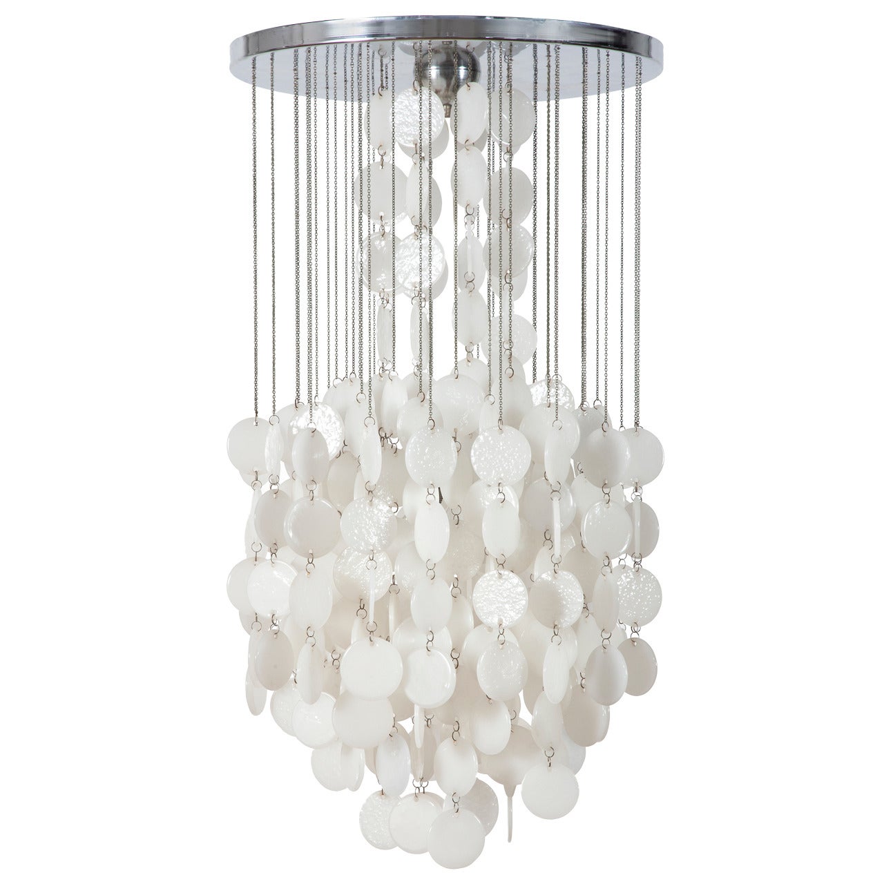 1970s Glass Chandelier by Carlo Nason for Mazzega For Sale