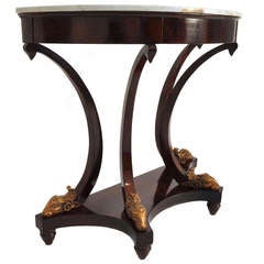 Pair of Marble Console Tables, Tuscan Style