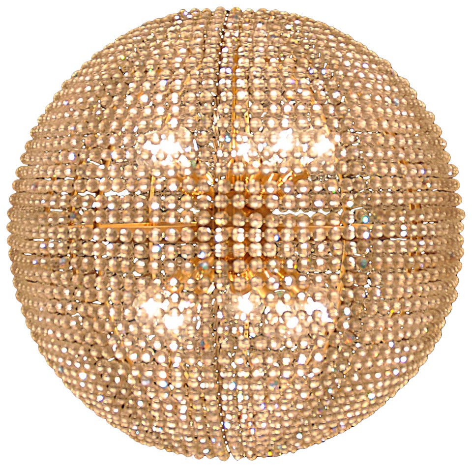 Ball-Shaped Chandelier, Autria Circa 1960