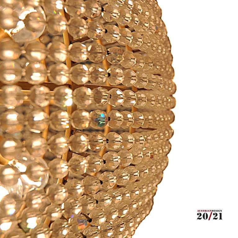 Mid-20th Century Ball-Shaped Chandelier, Autria Circa 1960