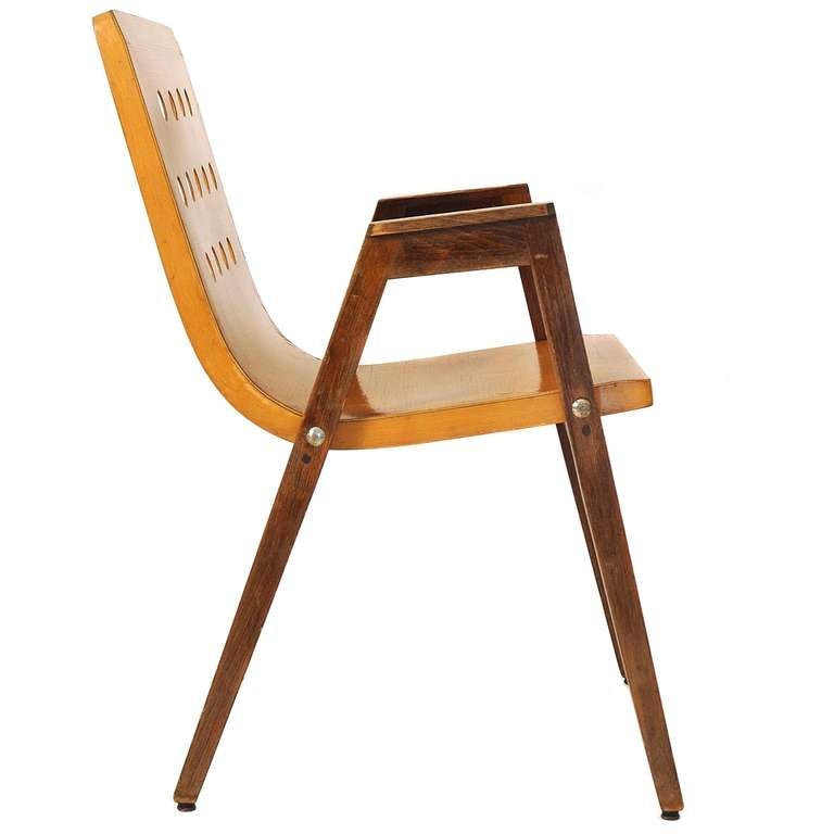 Mid-Century Modern Unusual Stacking Chair by Roland Rainer, Austria 1951