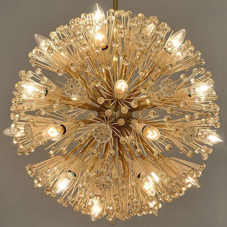 Large Chandelier "Snowball/Pusteblume" by Emil Stejnar, Austria 1955