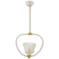 Glass Pendant Lamp, Barovier and Toso, 1940