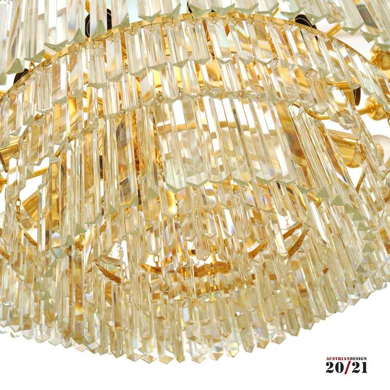 20th Century Glass Chandelier by J & L Lobmeyr