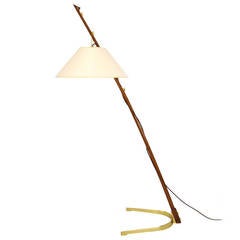 Floor Lamp by Austrolux Inspired by J.T. Kalmar, Dornstab, Austria, 1950